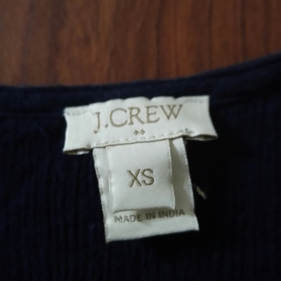 J. Crew Navy Pom Pom Tunic Size X-Small - Picture 6 of 7